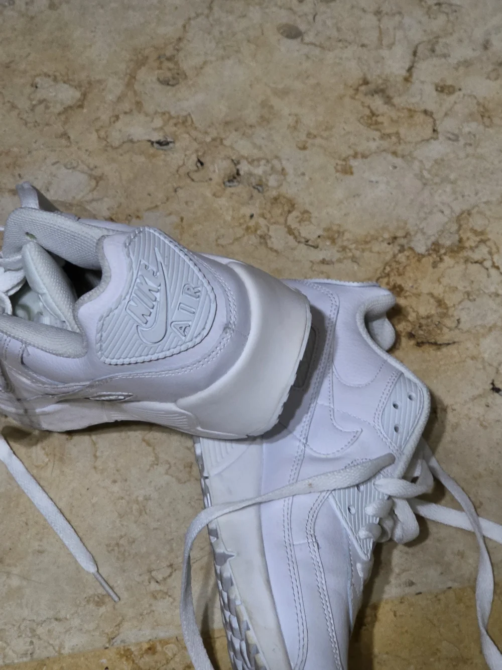 Nike Kids' All-White Athletic Sneakers Used Size 5